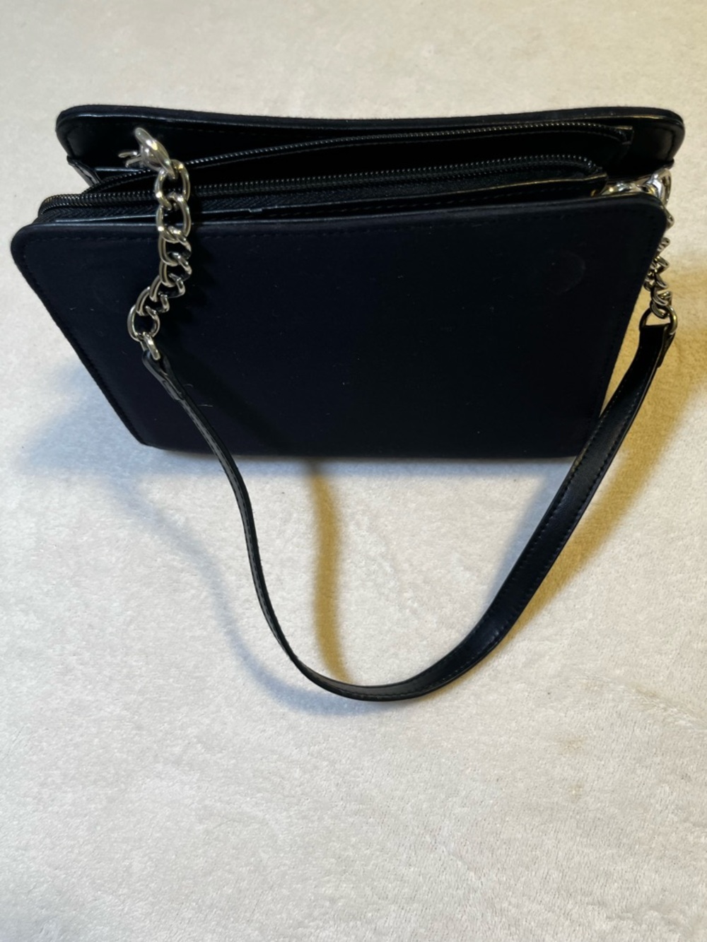 MICHE McCall Navy Snakeskin Embossed Crossbody convertible Shoulder Bag Purse - Picture 6 of 7